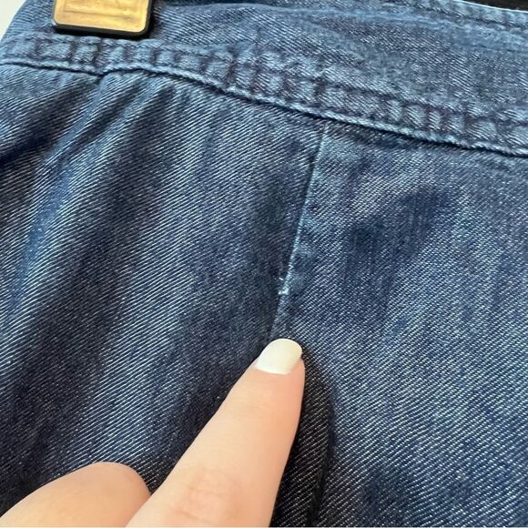 Trina Turk Serenity Tie-Front Paper Bag Chambray Denim Shorts Size 6 - Picture 9 of 10